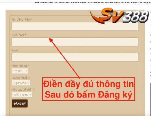 Đăng Ký Sv388